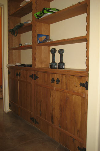 salvage oak bookcase