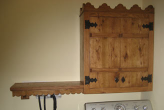 salvage oak cabinet
