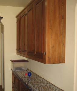 salvage redwood cabinet