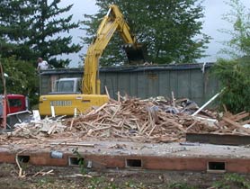 crunching up a house